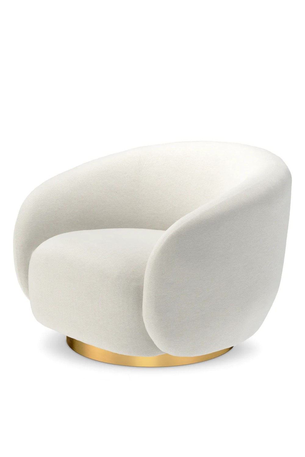 Brass Base Curved Swivel Chair | Eichholtz Brice