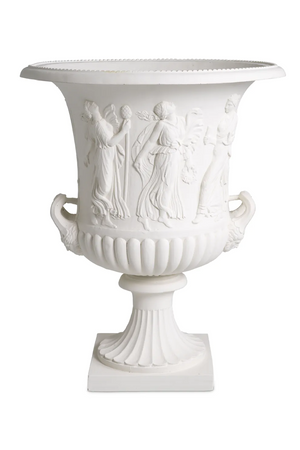 White Classical Relief Vase | Met x Eichholtz Calyx-krater | Oroatrade.com