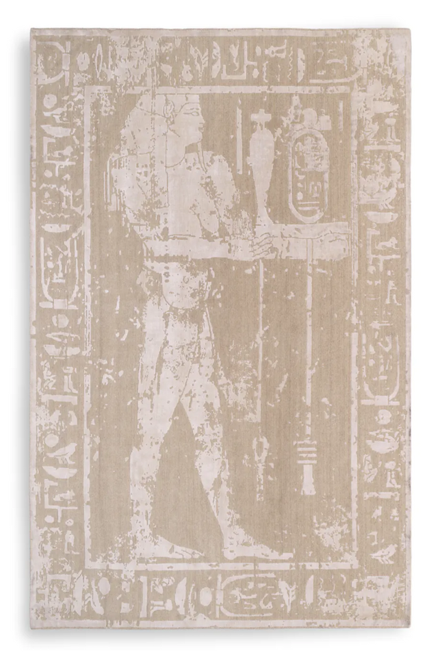 Beige Wool Blend Carpet 10' x 13' | Met x Eichholtz Akhtihotep | Oroa.com