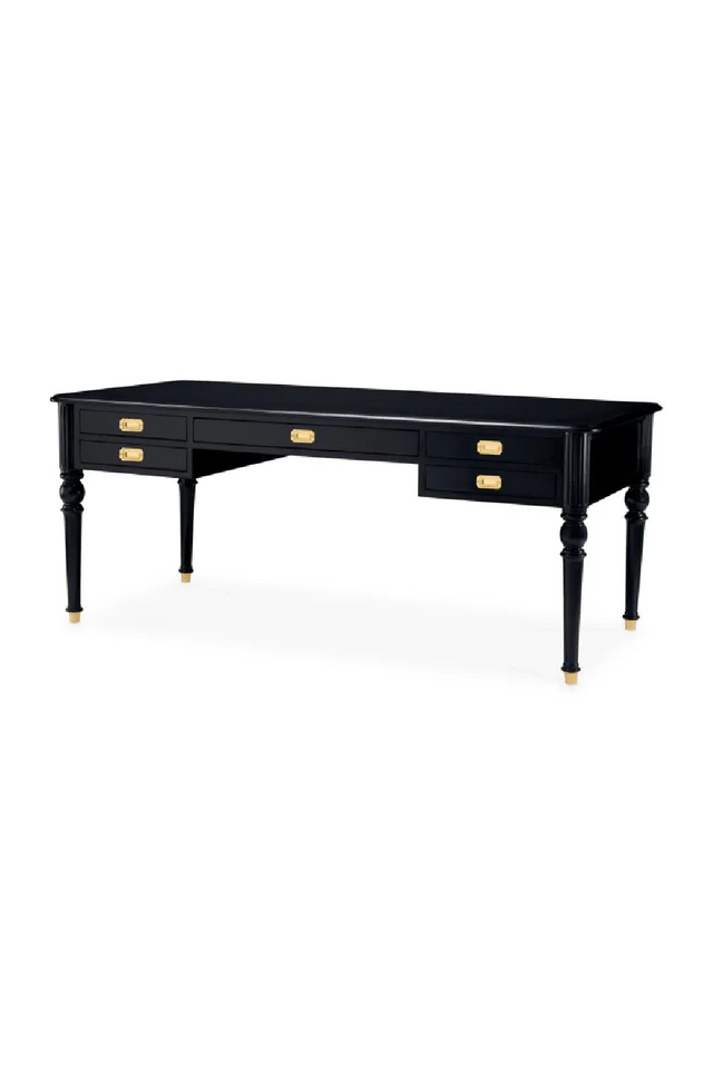 Black 5-Drawer Desk | Met x Eichholtz Wimbledon | Oroatrade.com