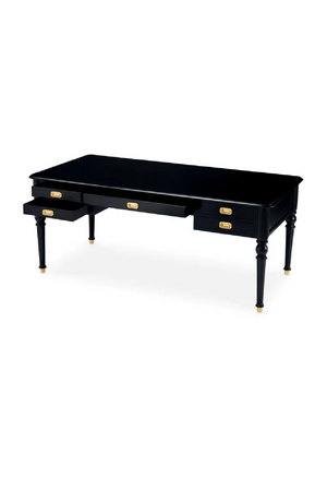 Black 5-Drawer Desk | Met x Eichholtz Wimbledon | Oroatrade.com