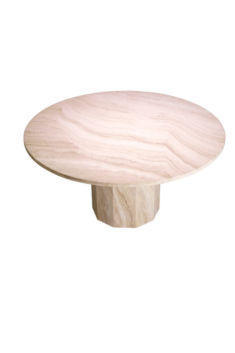 Round Travertine Dining Table | Met x Eichholtz Florence | Oroa.com