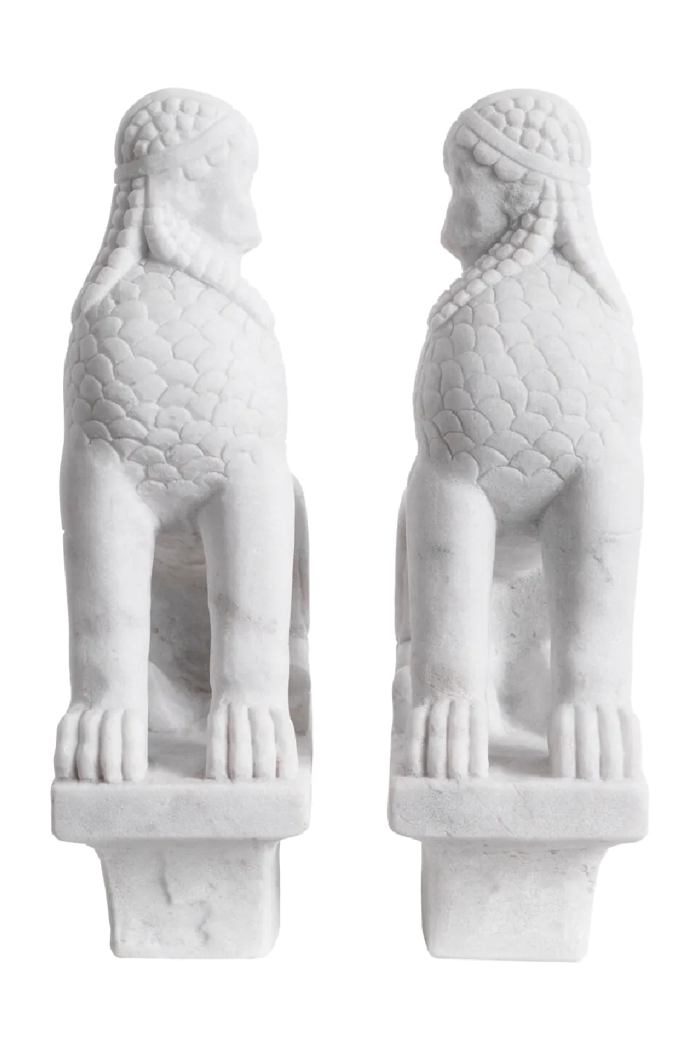 White Marble Greek Sculpture Set (2) | Met x Eichholtz Sphinx | Oroatrade.com