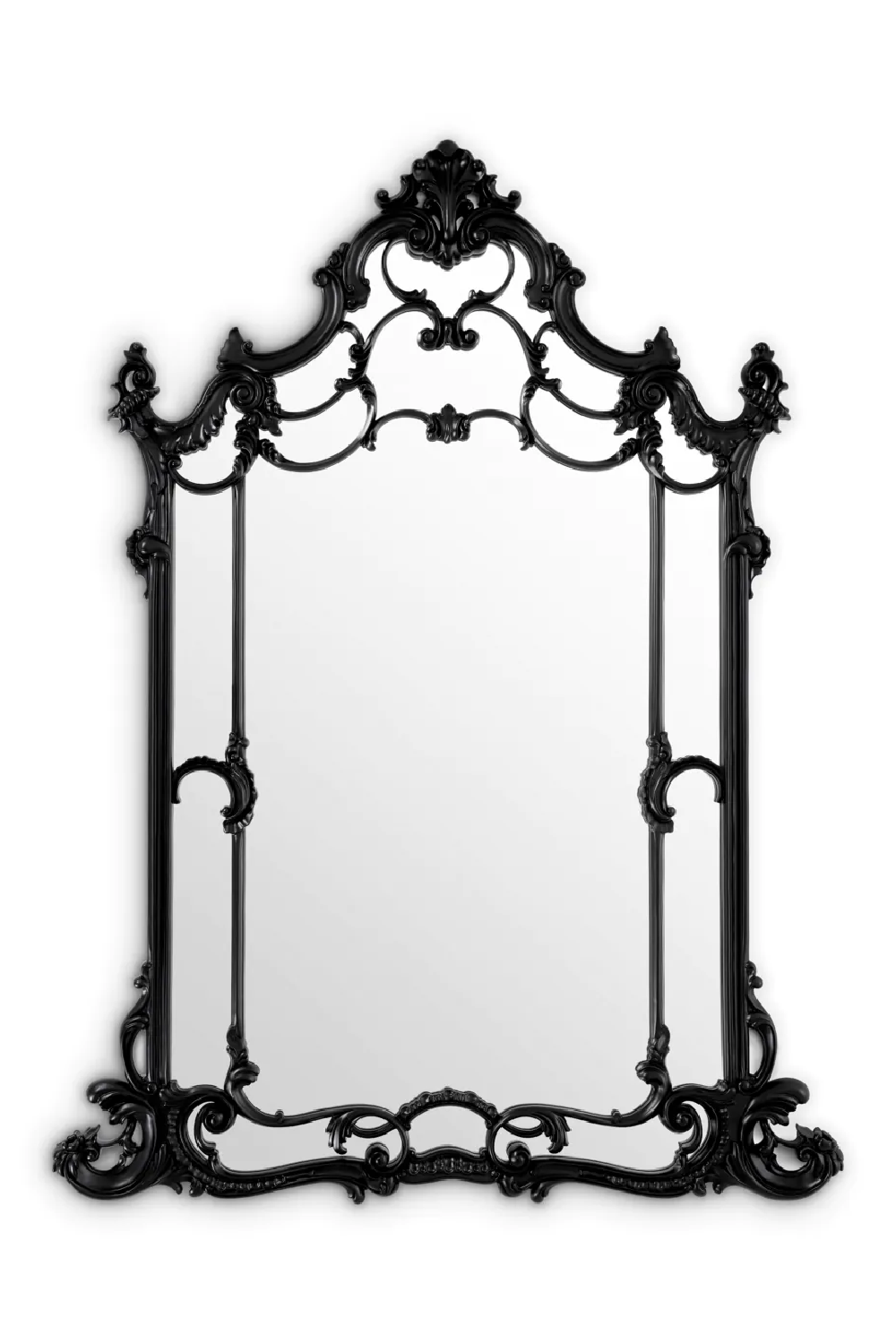 Black Hand-carved Mirror | Met x Eichholtz Chippendale | Oroatrade.com