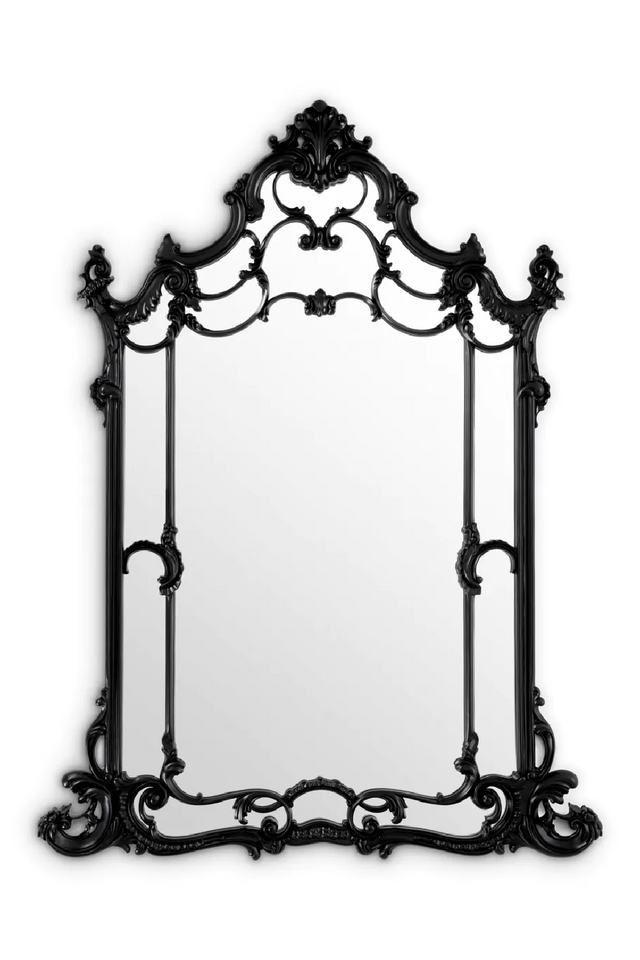 Black Hand-carved Mirror | Met x Eichholtz Chippendale | Oroatrade.com