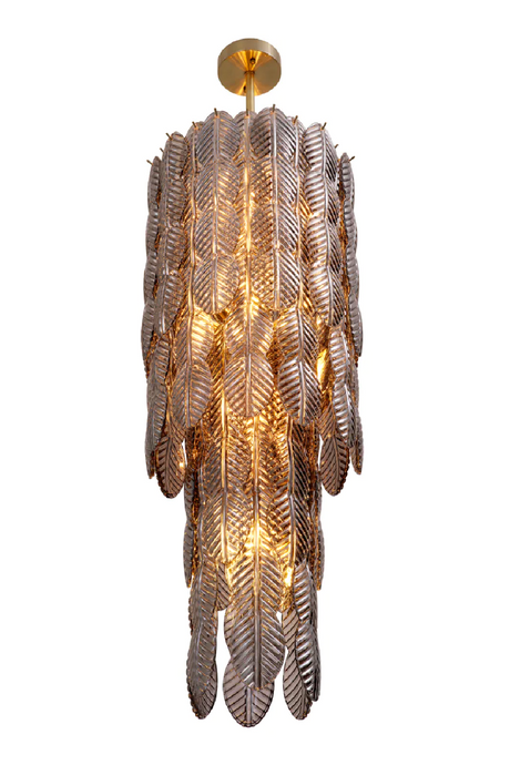 Smoke Glass Palm Chandelier | Met x Eichholtz Sahure | Oroa.com