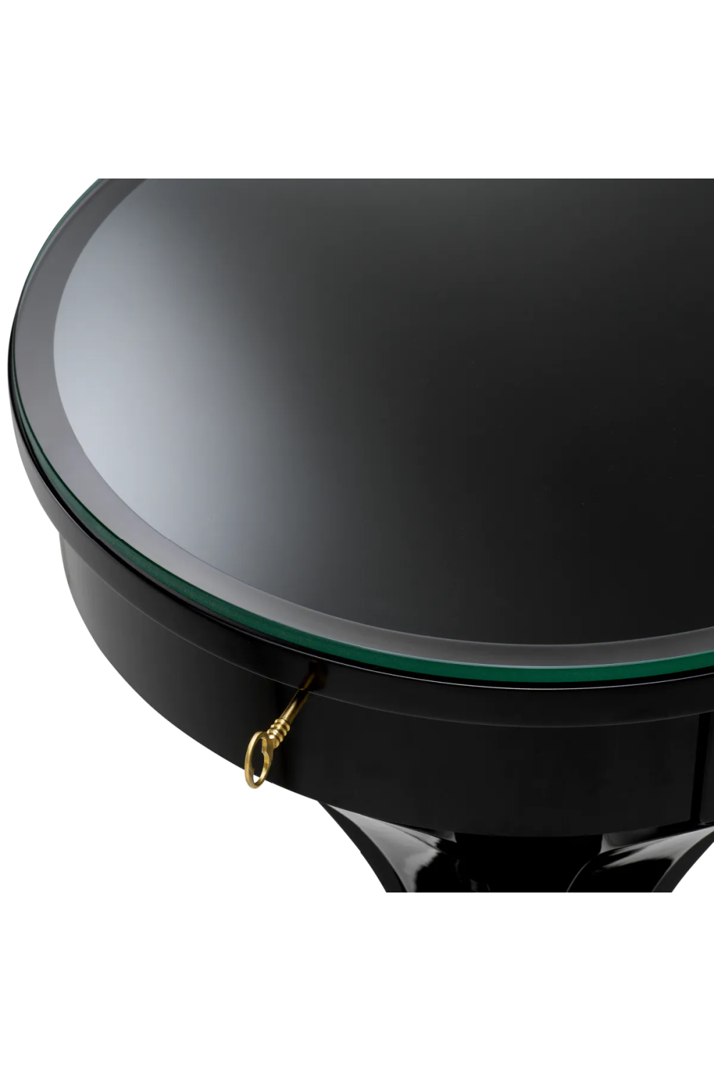 Black Round Glass Side Table | Met x Eichholtz Aswan | Oroatrade.com