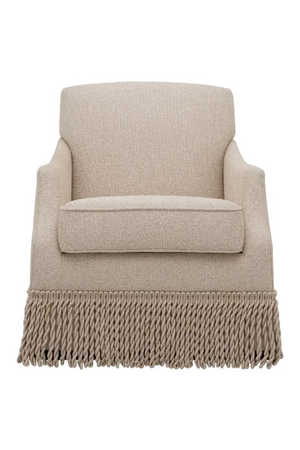 Beige Twisted Fringe Swivel Chair | Met x Eichholtz Madison
