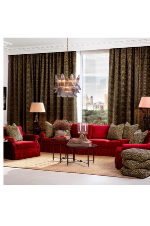 Red Velvet Frilled Lounge Chair | Met x Eichholtz Verplanck