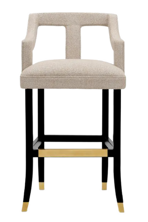 Beige Cut-Out Bar Stool | Met x Eichholtz Roumier