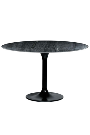 Black Round Pedestal Dining Table | Eleonora Marble