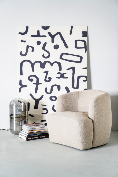 Boucle Upholstered Barrel Chair | Eleonora Charlotte | OROA.com