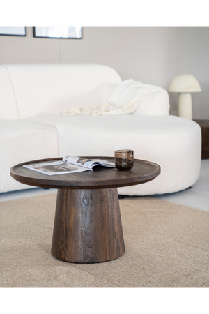 Wooden Pedestal Coffee Table | Eleonora Ron | OROA.com
