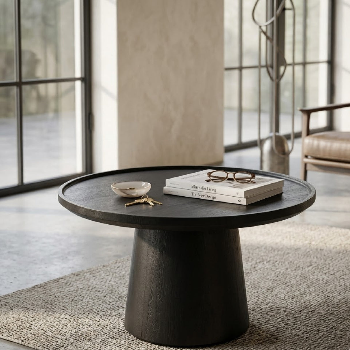  Black Mango Wood Coffee Table | Oroa.com