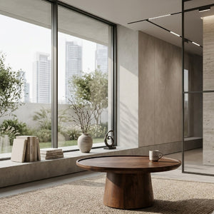   Wooden Pedestal Coffee Table | Oroa.com