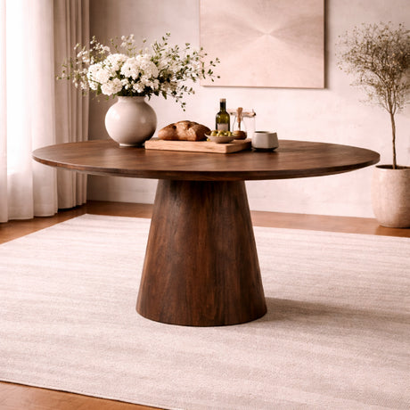   Wooden Pedestal Dining Table | Oroa.com