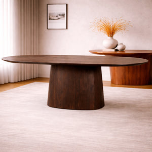   Mango Wood Pedestal Dining Table M | Oroa.com