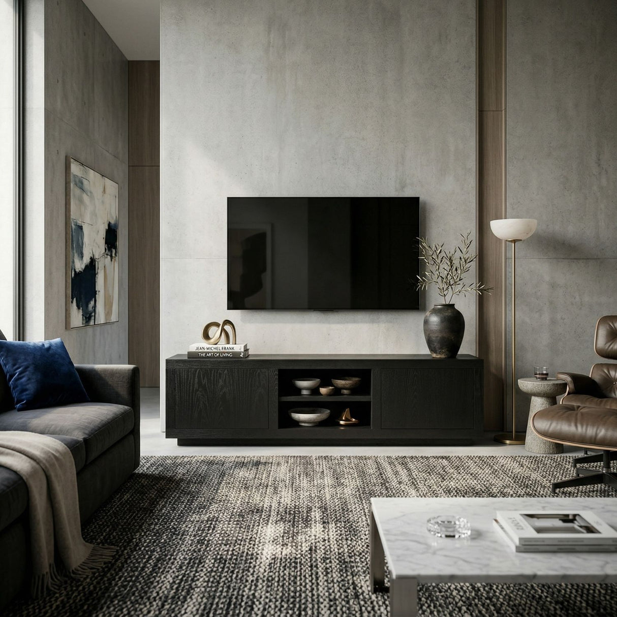   Black Oak TV Cabinet | Oroa.com