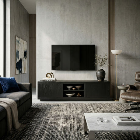   Black Oak TV Cabinet | Oroa.com