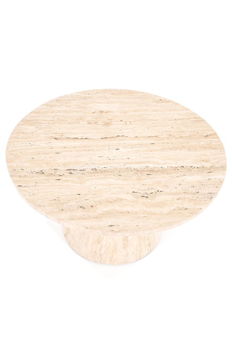 Travertine Pedestal Coffee Table | Eleonora Aime | OROA.com