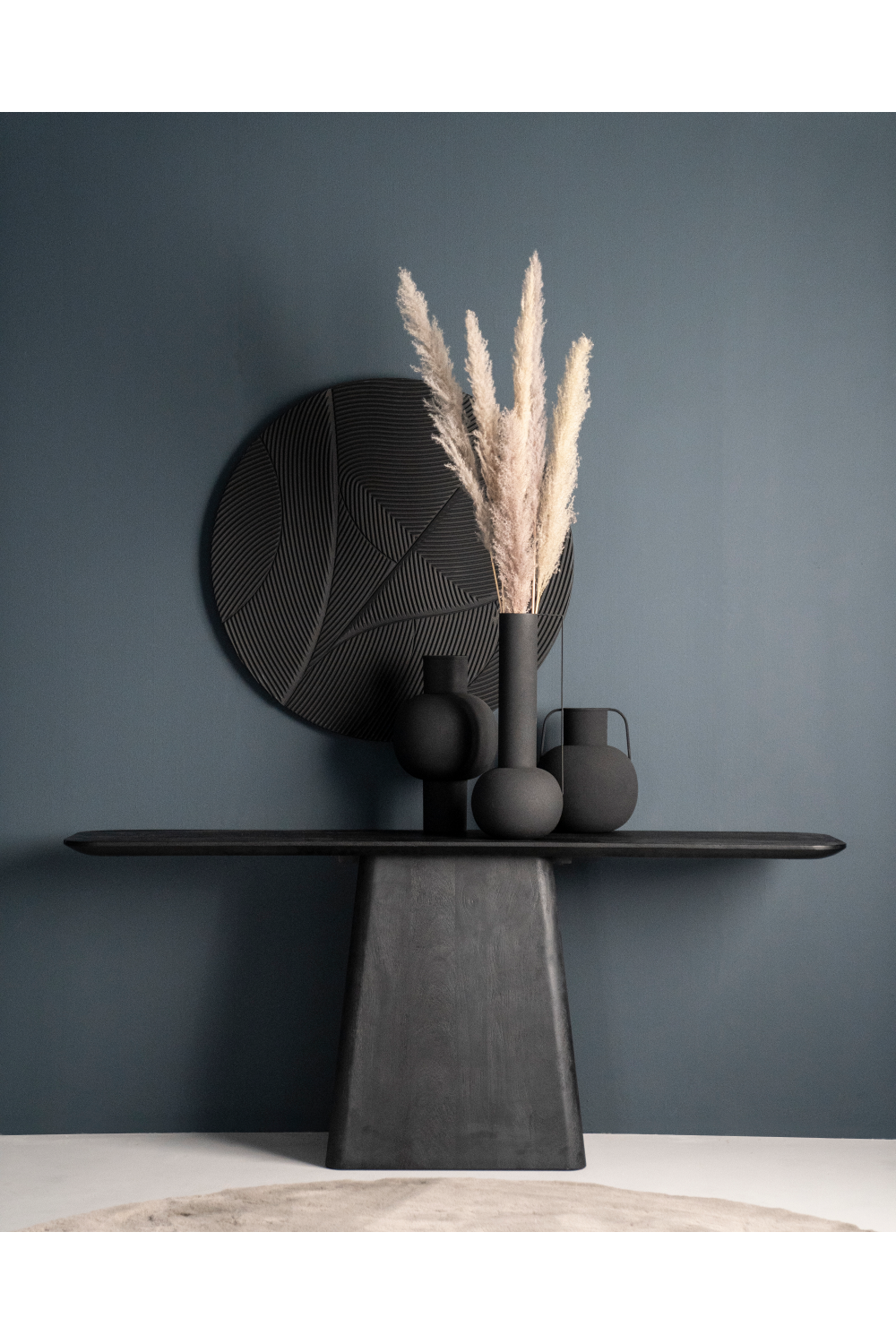 Mango Wood Pedestal Console Table | Eleonora Aron | OROA.com