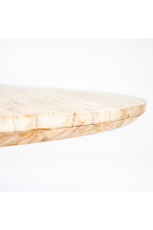 Travertine Pedestal Dining Table | Eleonora Aikin | OROA.com