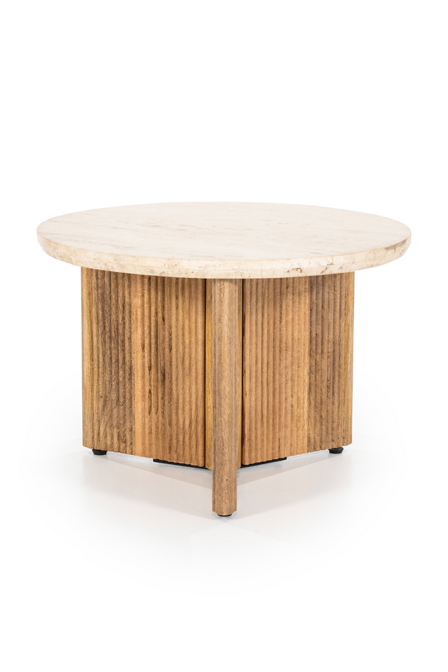 Round Mango Wood Side Table | Eleonora Sara | OROA.com
