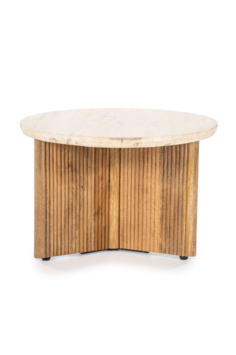 Round Mango Wood Side Table | Eleonora Sara | OROA.com