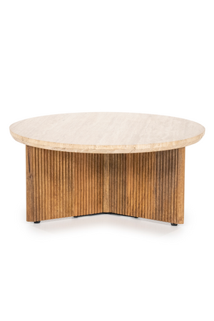Round Mango Wood Coffee Table | Eleonora Sara | OROA.com