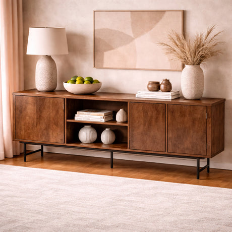   Mango Wood 3-Door Sideboard | Oroa.com
