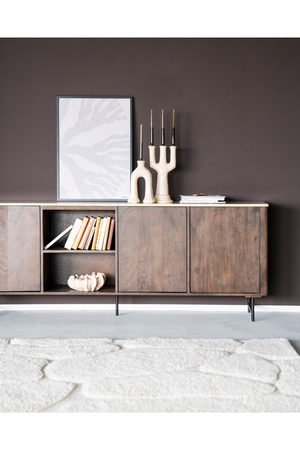 Mango Wood 3-Door Sideboard | Eleonora Lio | OROA.com