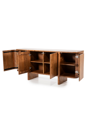 Modern Acacia 4-Door Sideboard | Eleonora Julian | OROA.com