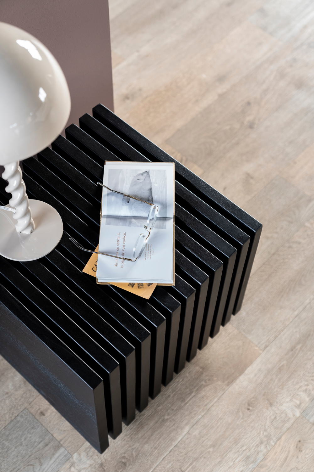Slatted Cube Side Table | Eleonora Tom | OROA.com