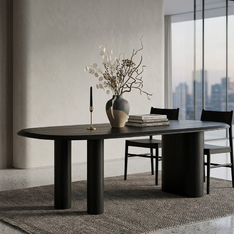   Black Oak Dining Table | Oroa.com