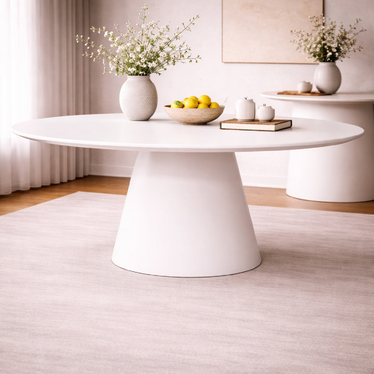   White Oval Dining Table | Oroa.com