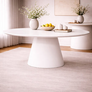   White Oval Dining Table | Oroa.com