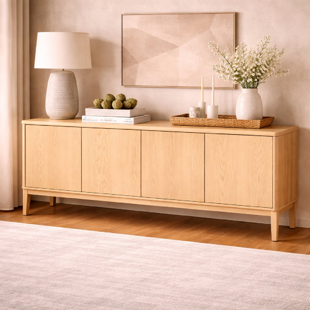  Oak 4-Door Sideboard | Oroa.com
