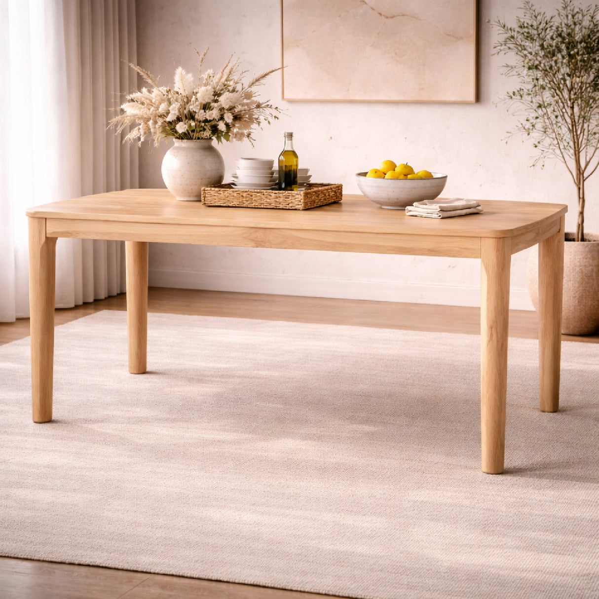   Oak Rectangular Dining Table | Oroa.com