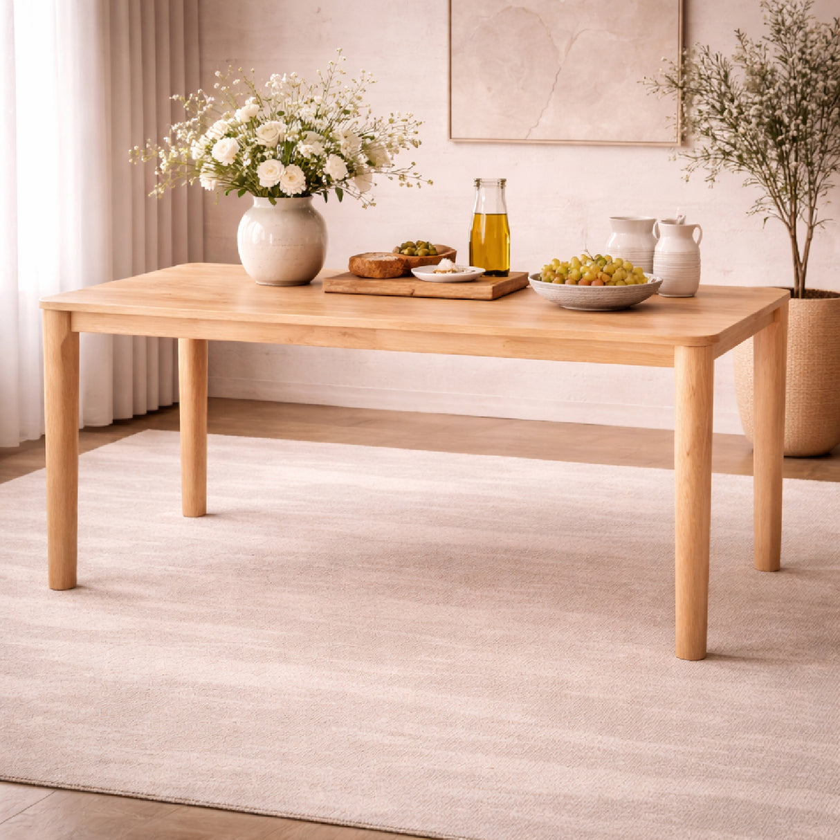   Oak Rectangular Dining Table | Oroa.com