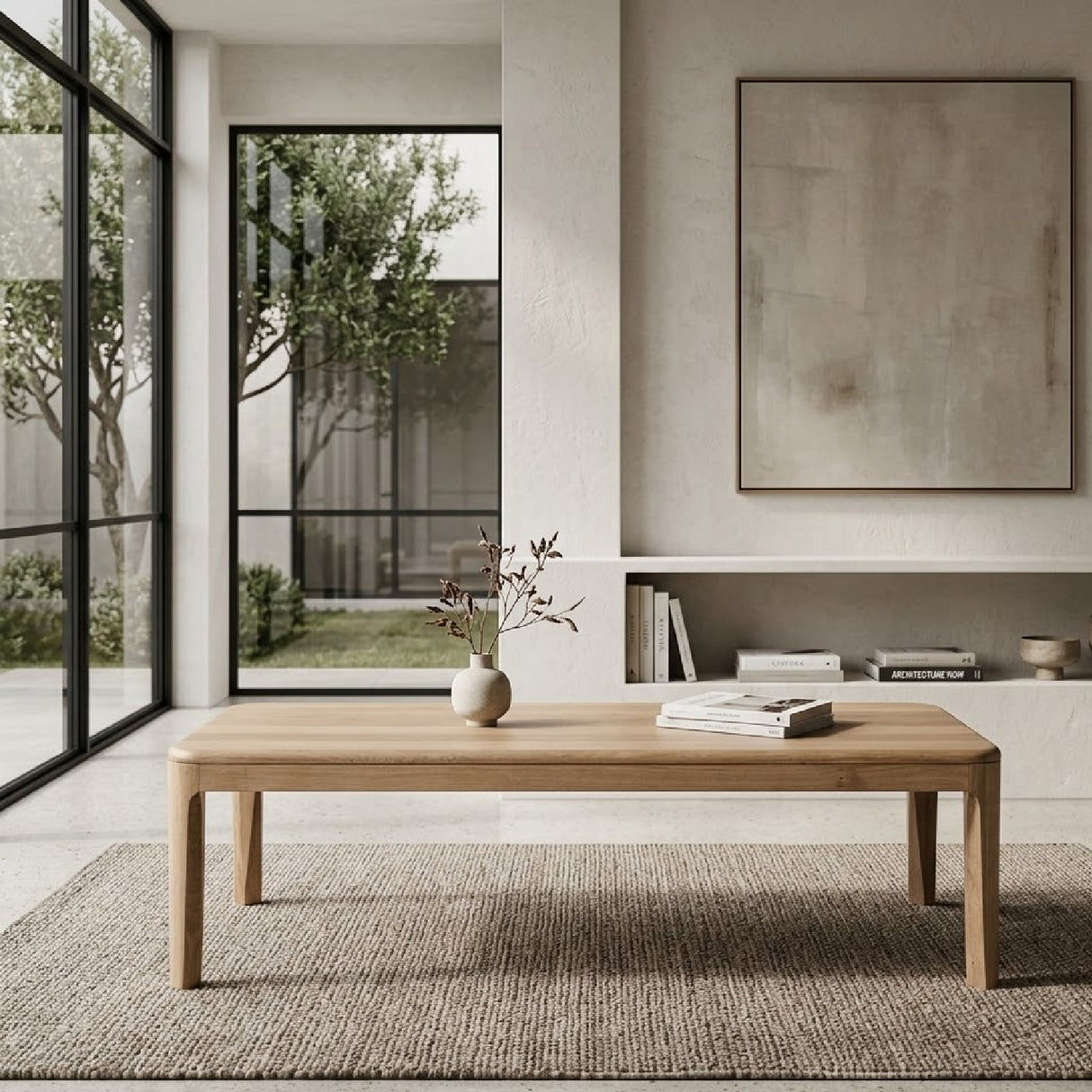   Oak Rectangular Coffee Table | Oroa.com