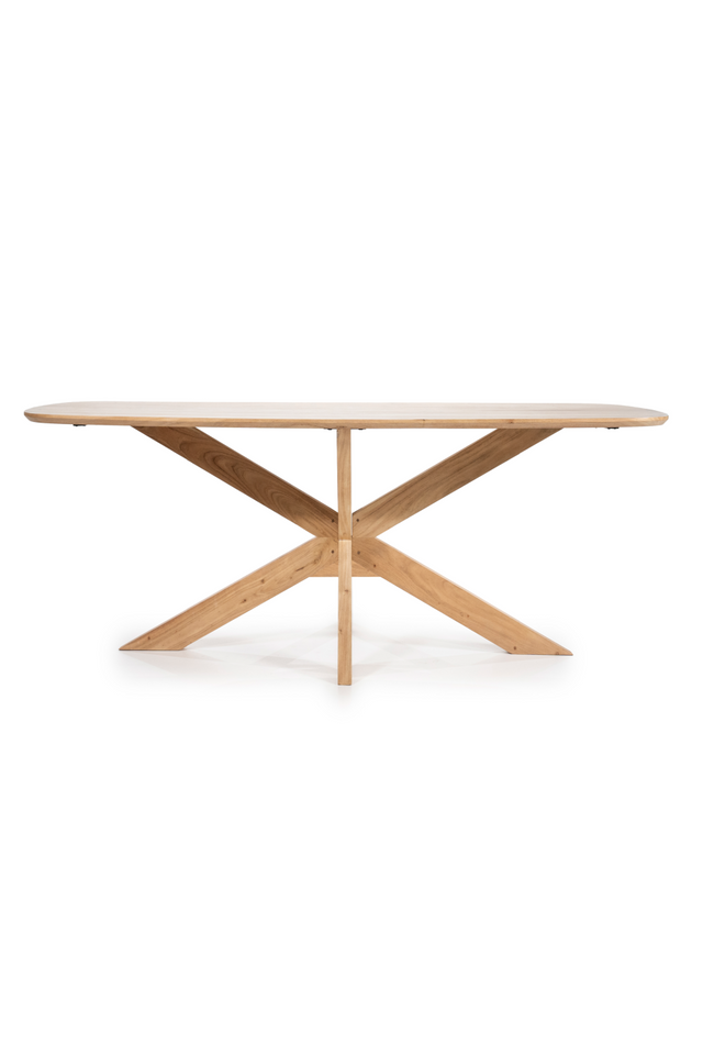 Natural Acacia Wood Dining Table | Eleonora Nikki | OROA.com
