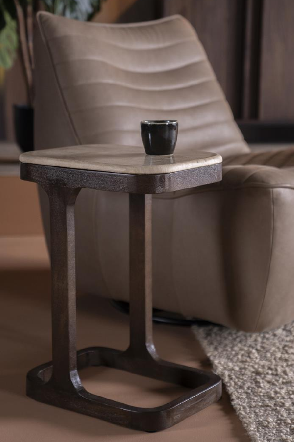 Travertine End Table | Eleonora Tyler | OROA.com