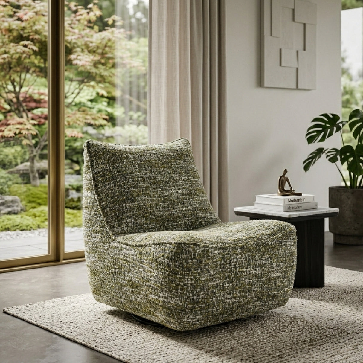   Fabric Swivel Lounge Chair | Oroa.com