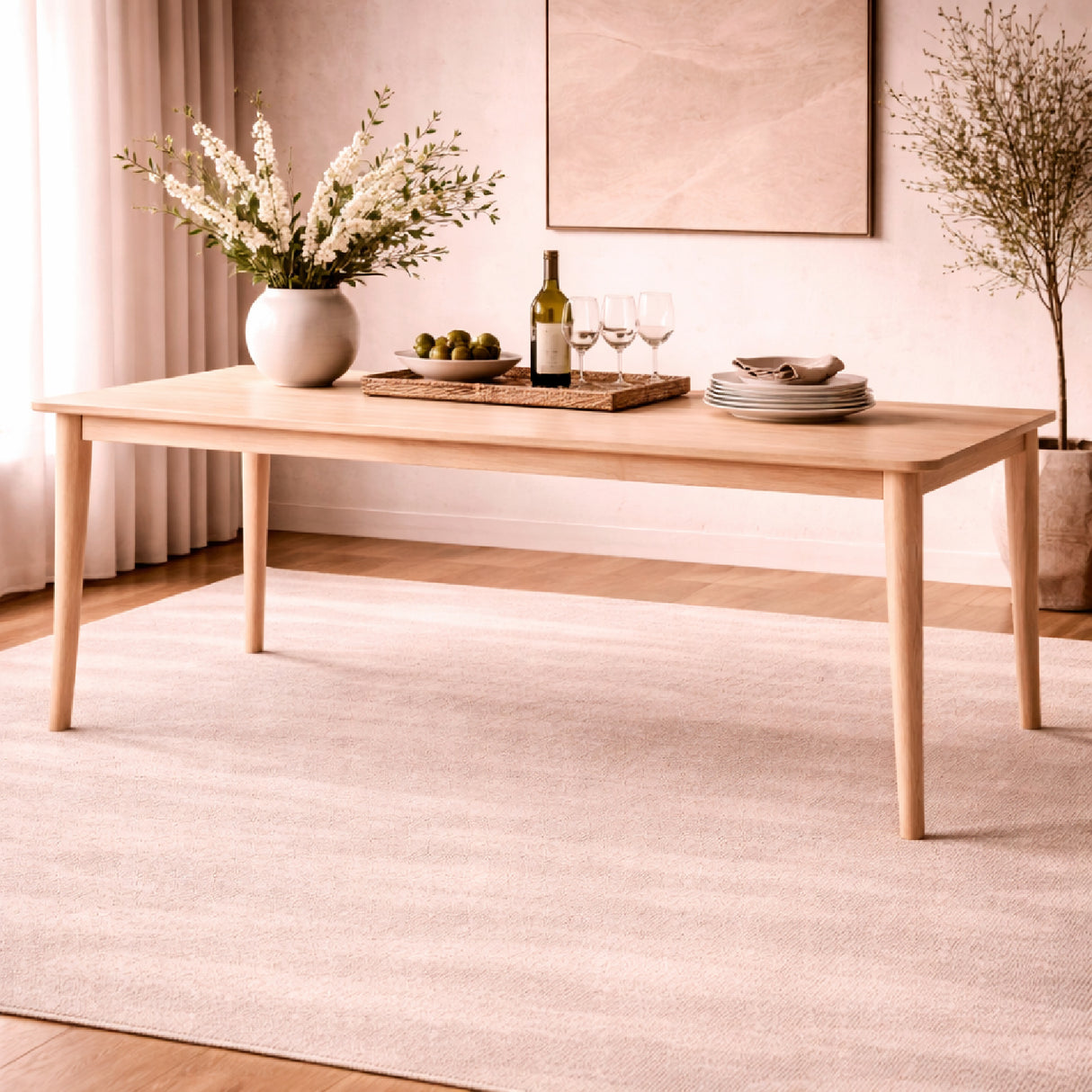   Oak Scandinavian Dining Table | Oroa.com