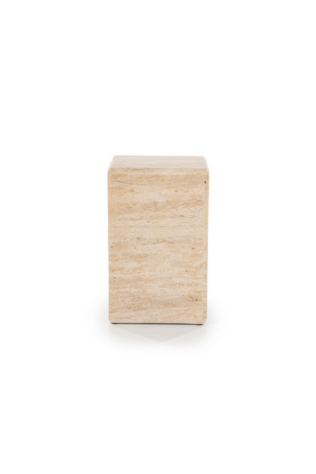 Square Travertine Side Table | Eleonora Donta | OROA.com