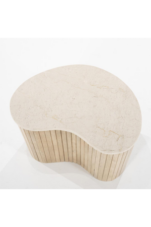 Fluted Wood Marble Side Table | Eleonora Kira | Oroa.com