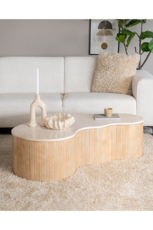 Fluted Mango Coffee Table S | Eleonora Kira | OROA.com