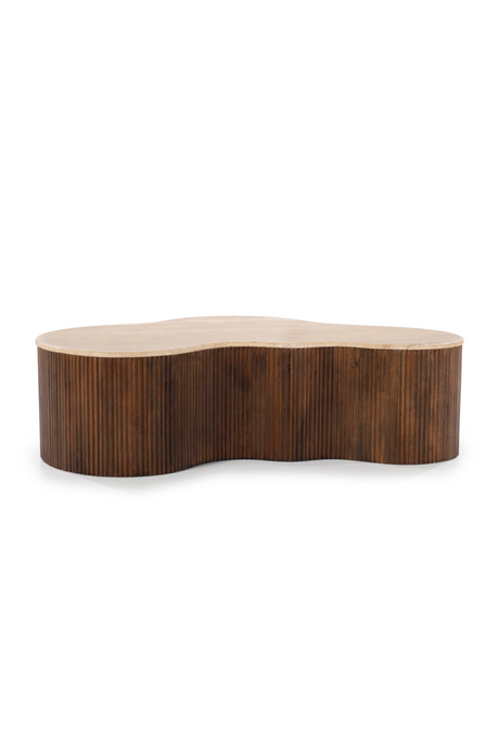 Organic Shape Travertine Coffee Table | Eleonora Mari | OROA.com