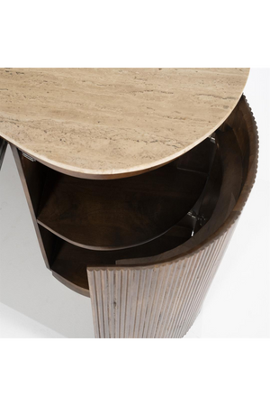 Organic Shape Travertine Desk | Eleonora Mari | OROA.com