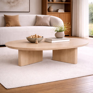  Natural Varnished Oak Coffee Table | Oroa.com